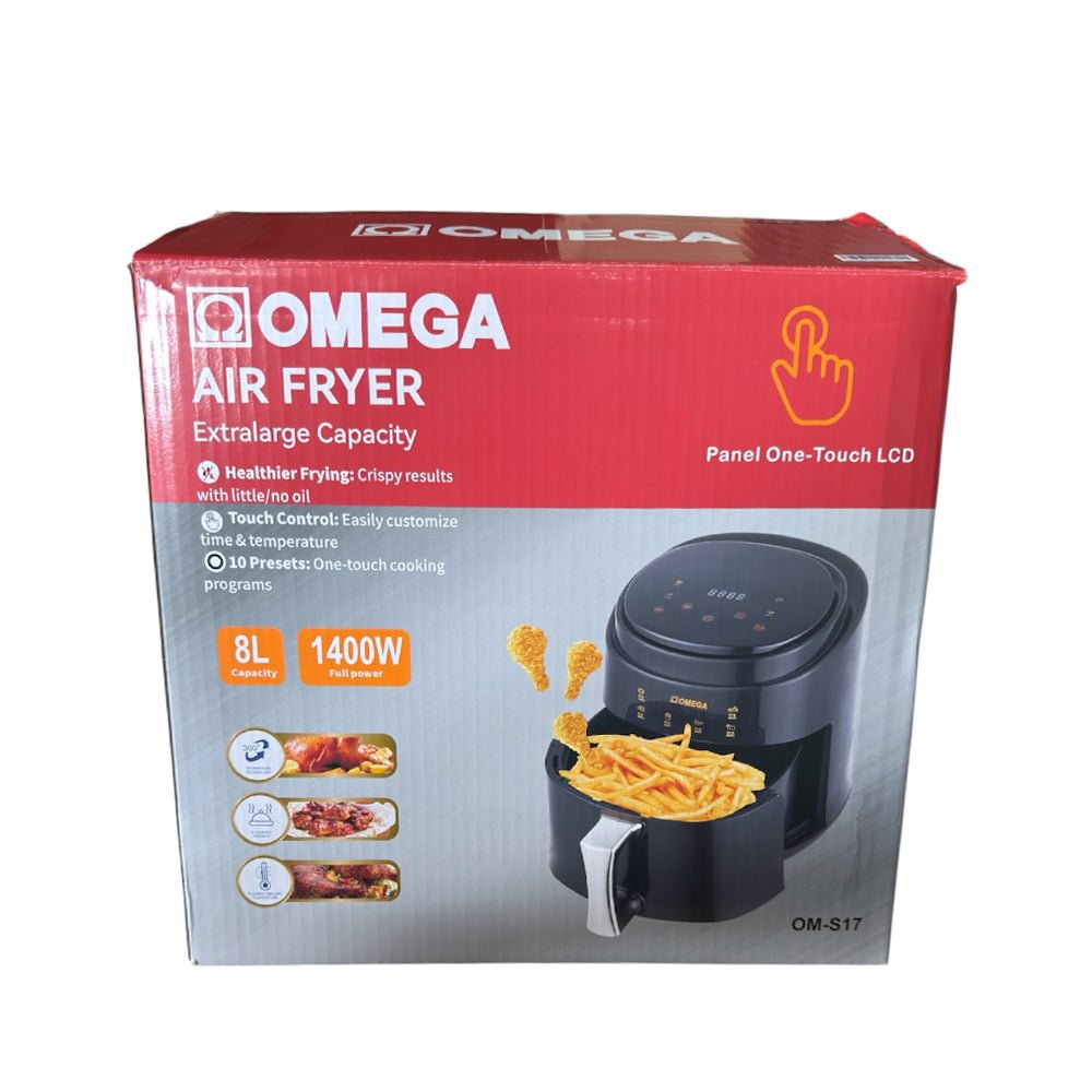 Omega 8L One-Touch LCD Airfryer 1400W