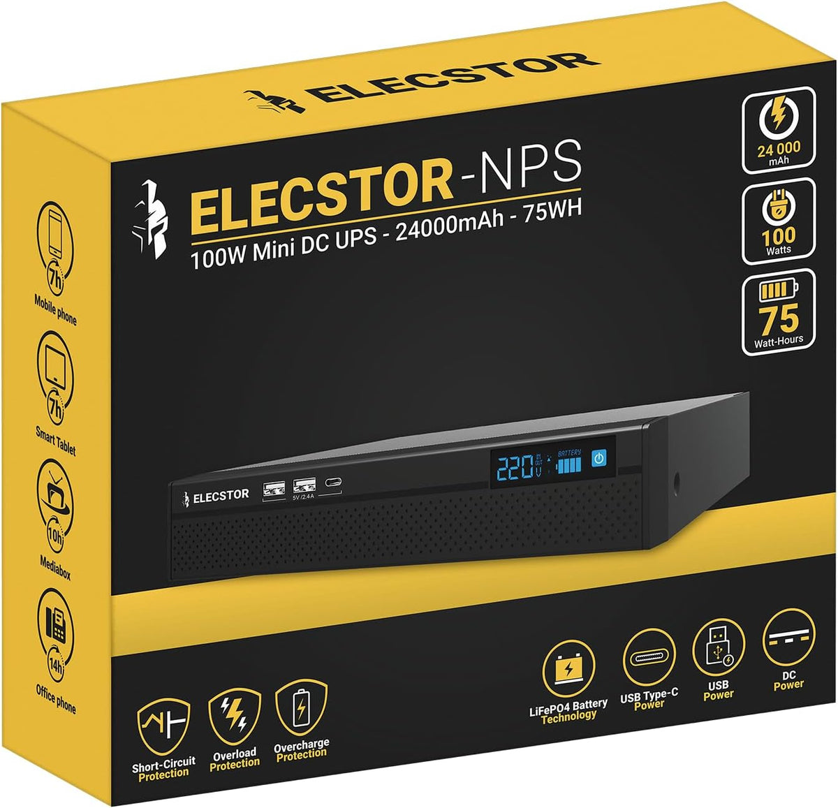 Elecstor 100W Mini UPS packaging