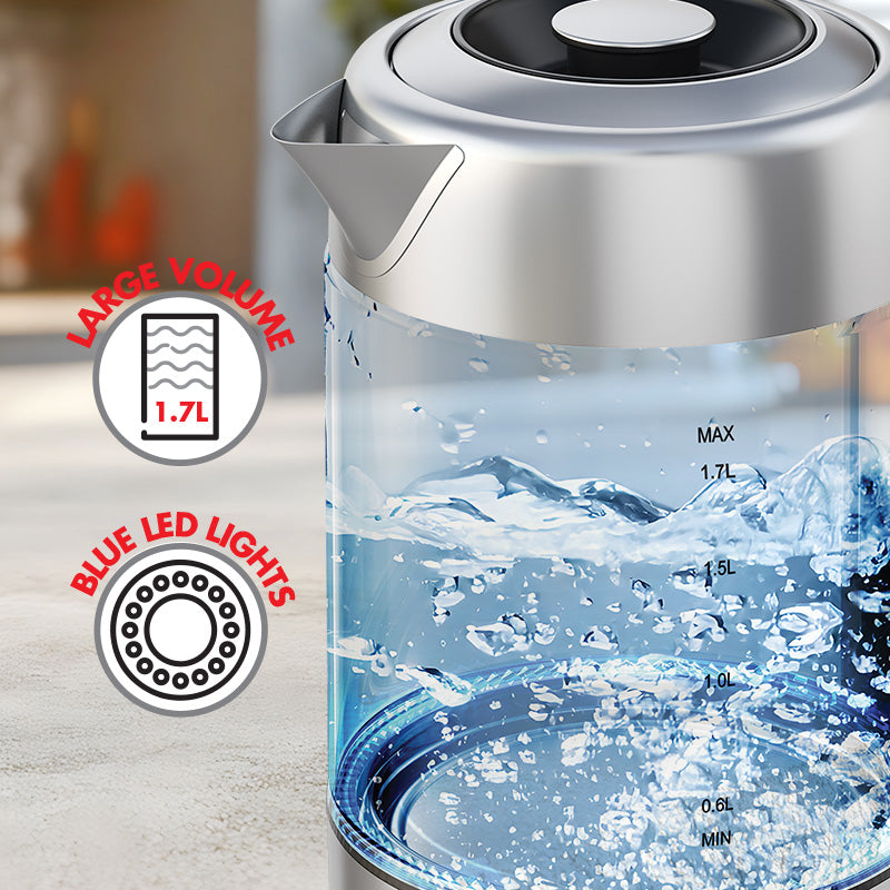 Bennett Read 1.7L Glass and Stainless Steel Kettle - 4