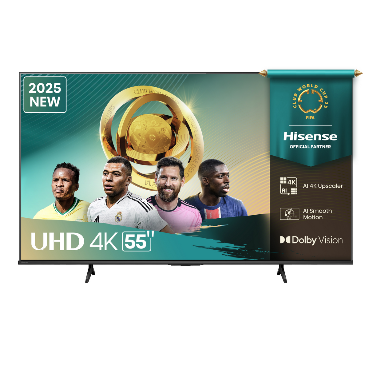 Hisense 55-inch Smart 4K UHD TV-55A6Q angled view