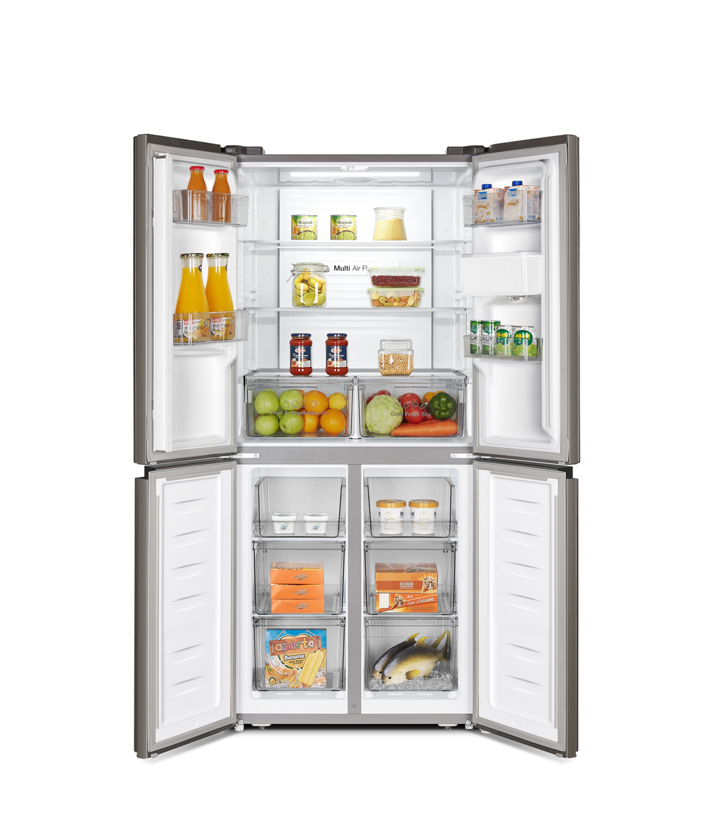 Hisense 392L Multi-Door Side By Side Refrigerator Grey H525FI-WD