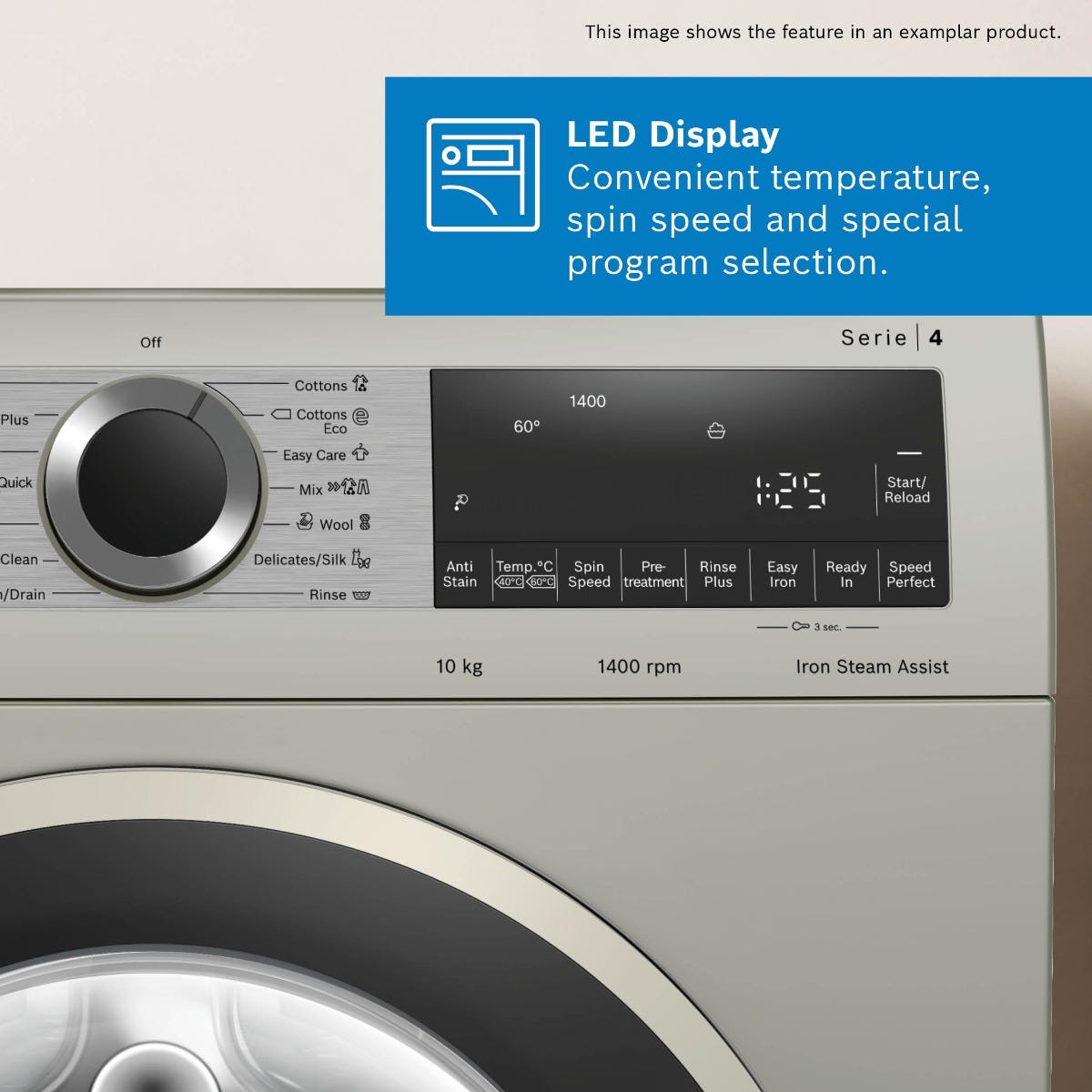 Bosch 8kg Silver Series 4 Front Loader Washing Machine WAN282X1ZA