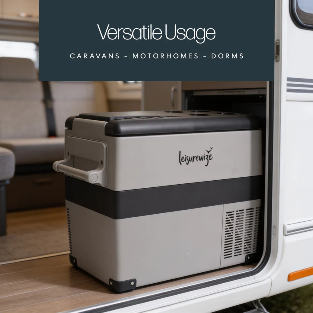 Leisurewize Glacier 40L Compressor Fridge/Freezer – Portable, Dual-Zone, LED Display