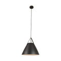 Eurolux Black Leather Sanded Pendant 360mm