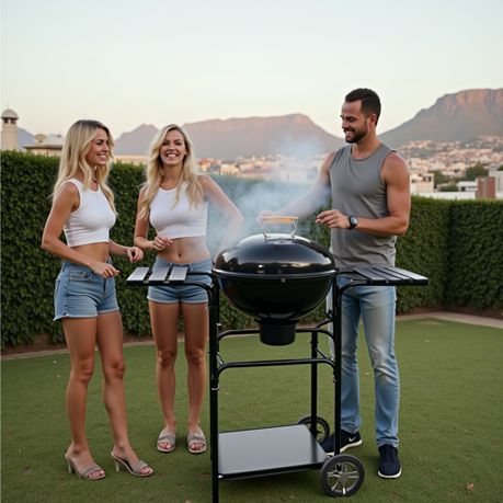 BlazeBuddy Charcoal Trolley Kettle Braai 46cm - view 7