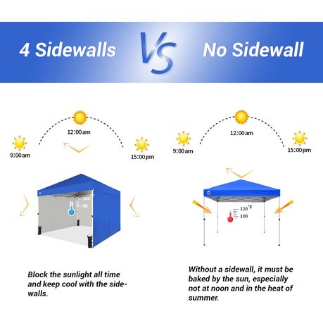Joyful Waterproof Gazebo Canopy Blue 3x3m