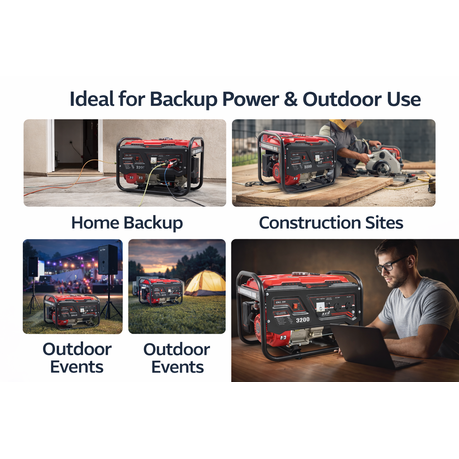 Electrobrush 3200W Petrol Generator - additional view