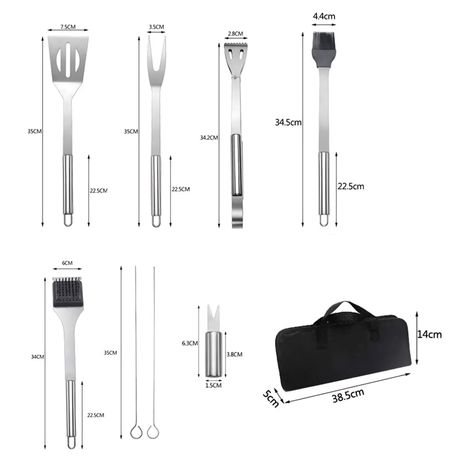 Stainless Steel Braai Tool Set - view 12