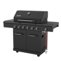 Megamaster Apex Series 6 Burner Black Patio Gas Braai with Cover