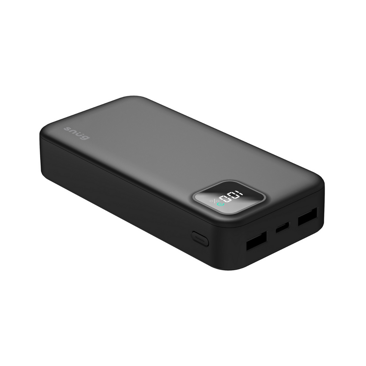 Snug 20000mAh Square Digital Display PD Powerbank (Black)